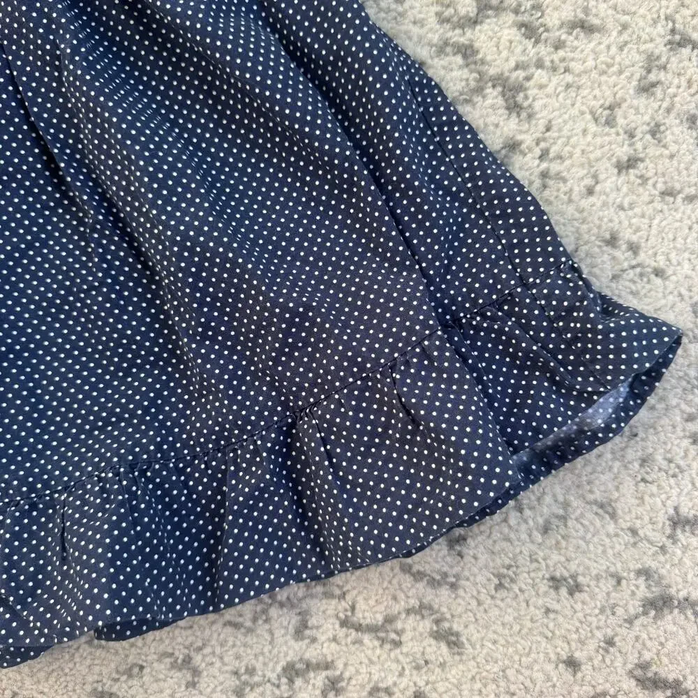Gymboree Very Cherry Navy Polka Dot Dress Size 4T